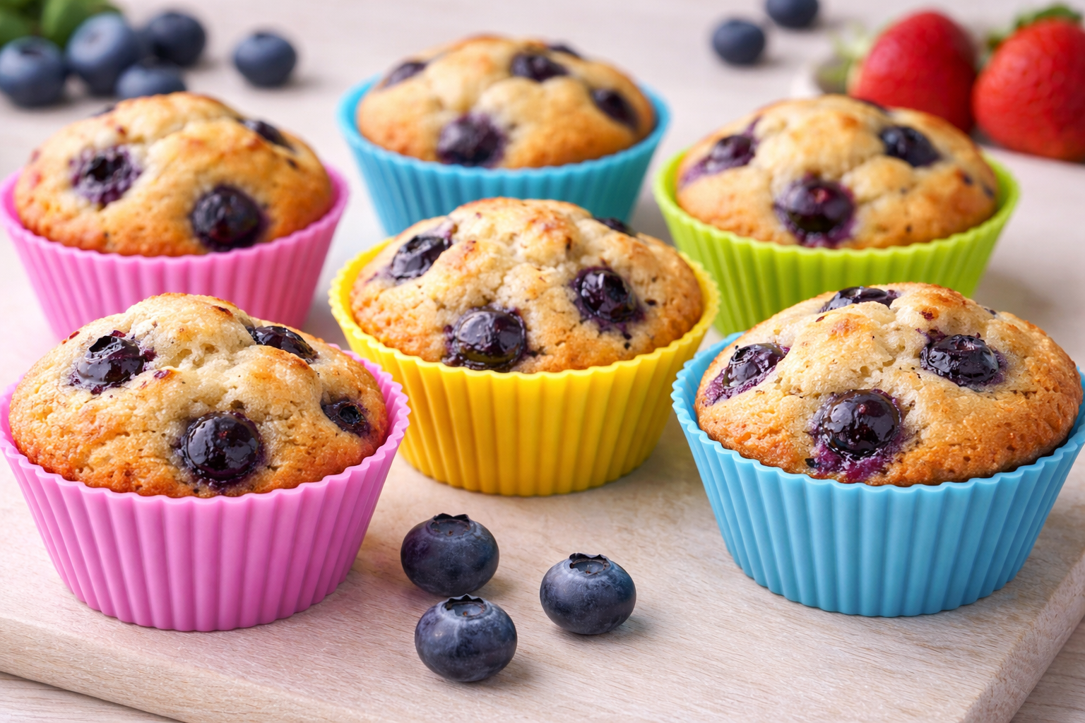 Bananen Blaubeer Muffins für Kinder ohne zugesetzten Zucker