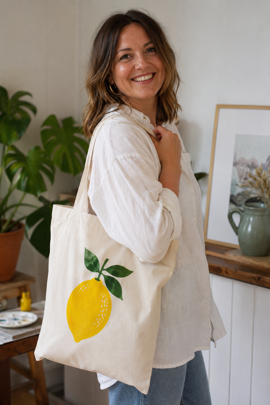 Stofftasche bemalen mit Kindern und Erwachsenen: einfache Ideen für Sommer, Geburtstag und DIY Abend