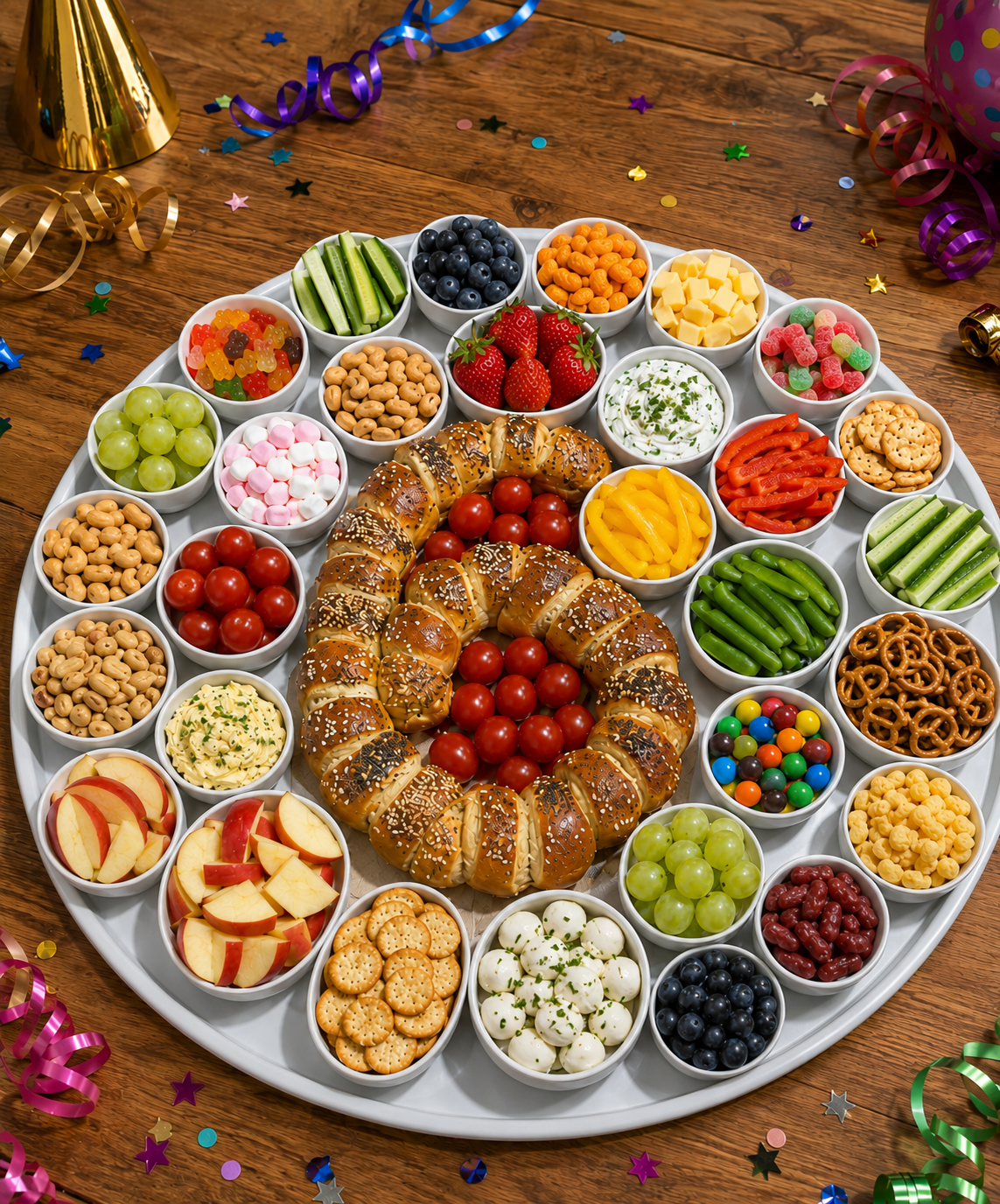 Snackplatte für Kindergeburtstag: die einfache XXL-Idee