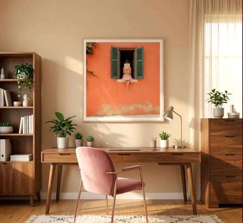 Wandgestaltung für eine gemütliche Leseecke mit Kunstdruck von Little Life Atelier